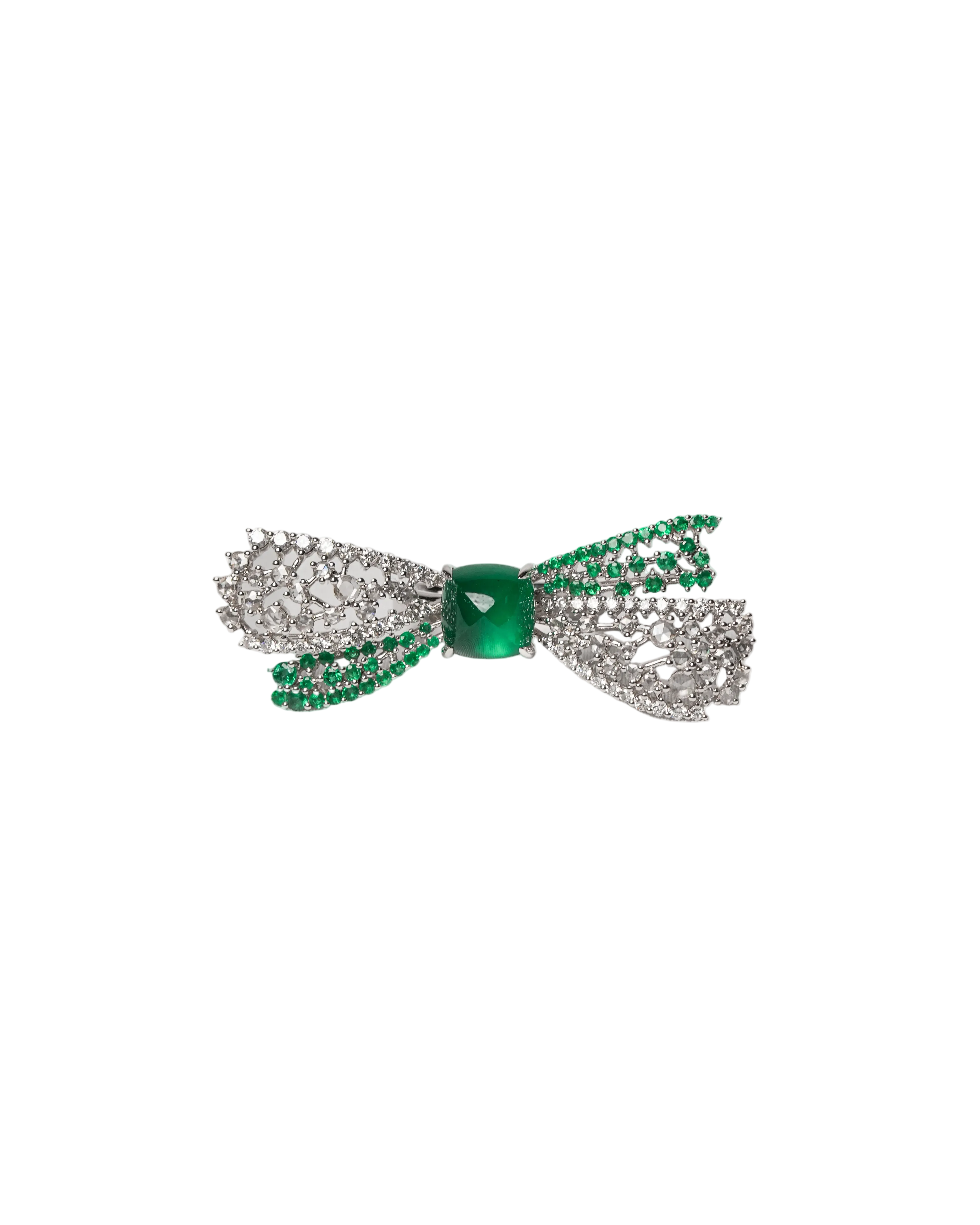 Ribbon Emerald & Diamond Ring