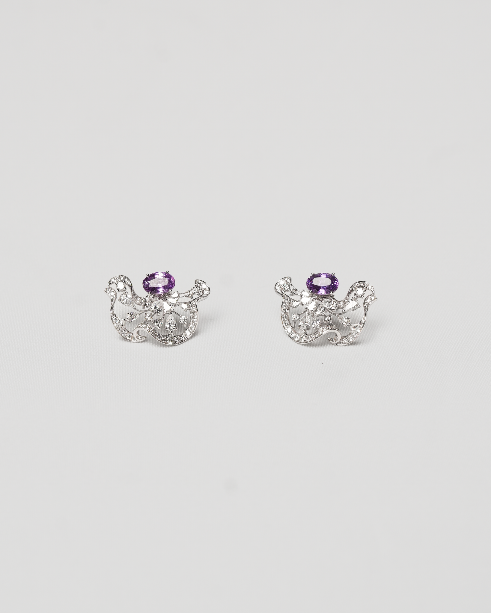 Diamond Necklace and Earrings and Ring  With Stone