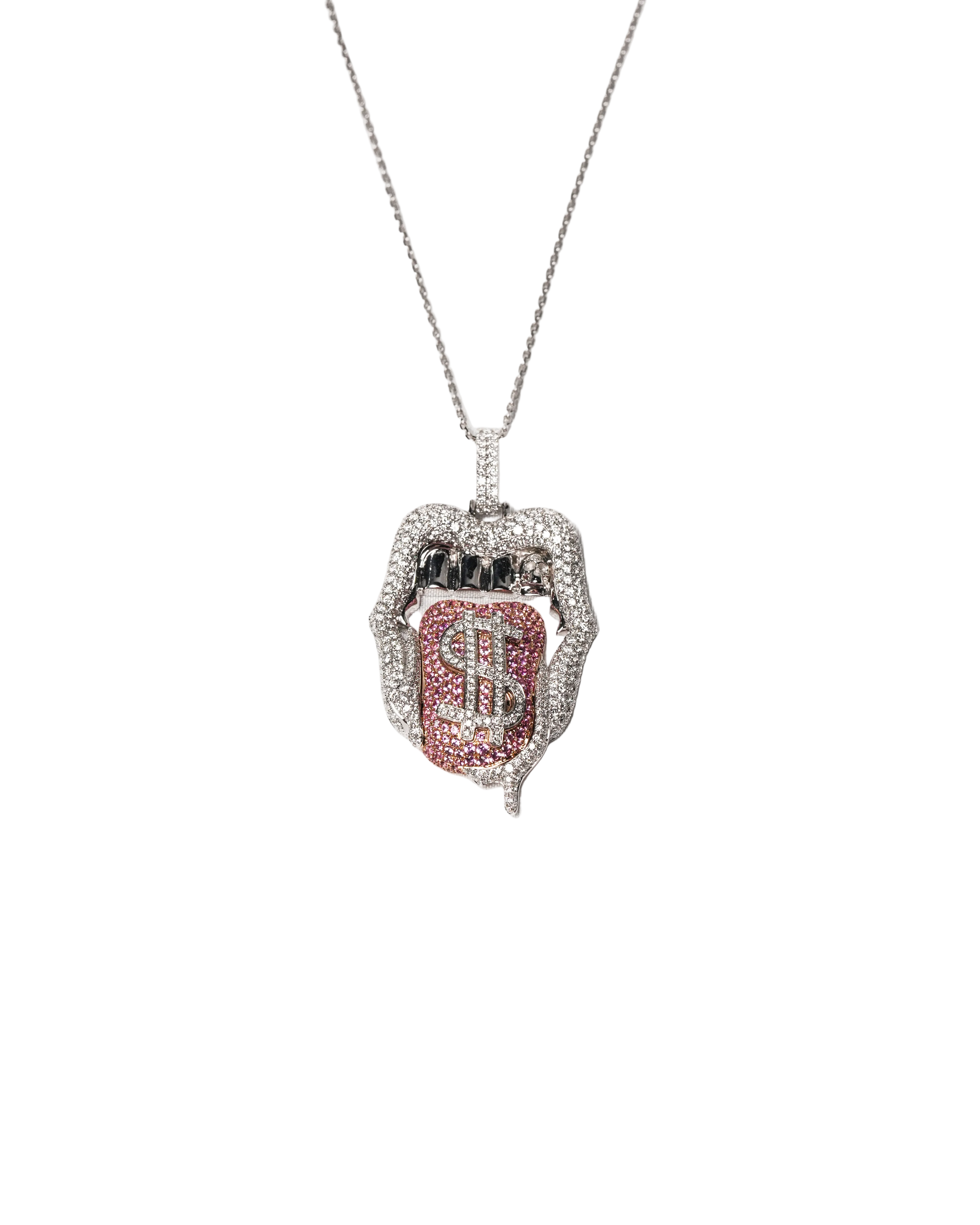 Pink Sapphire & Diamond Necklace