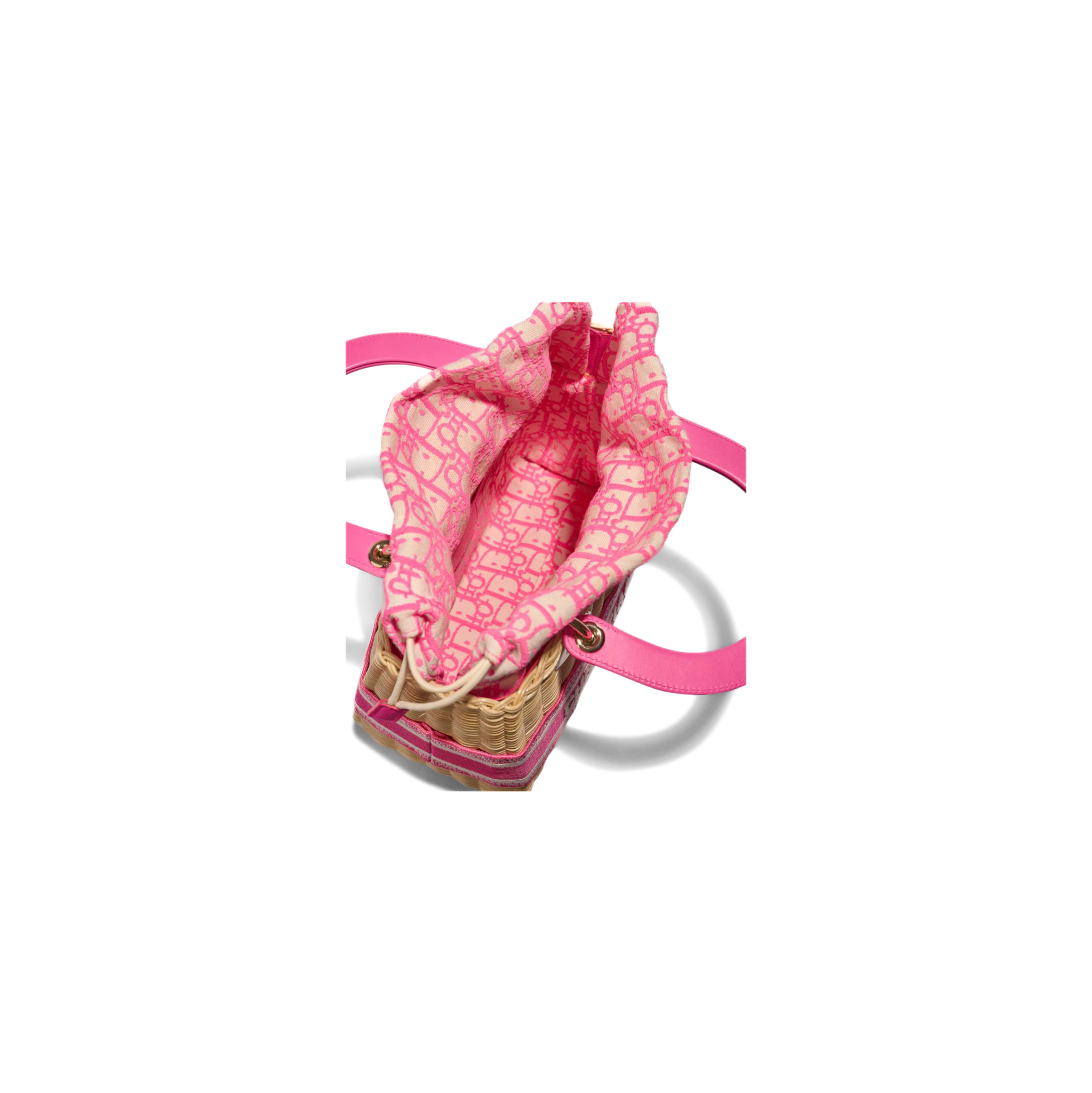 DIOR - Tote Bag - Colour Pink and Wicker - 2024