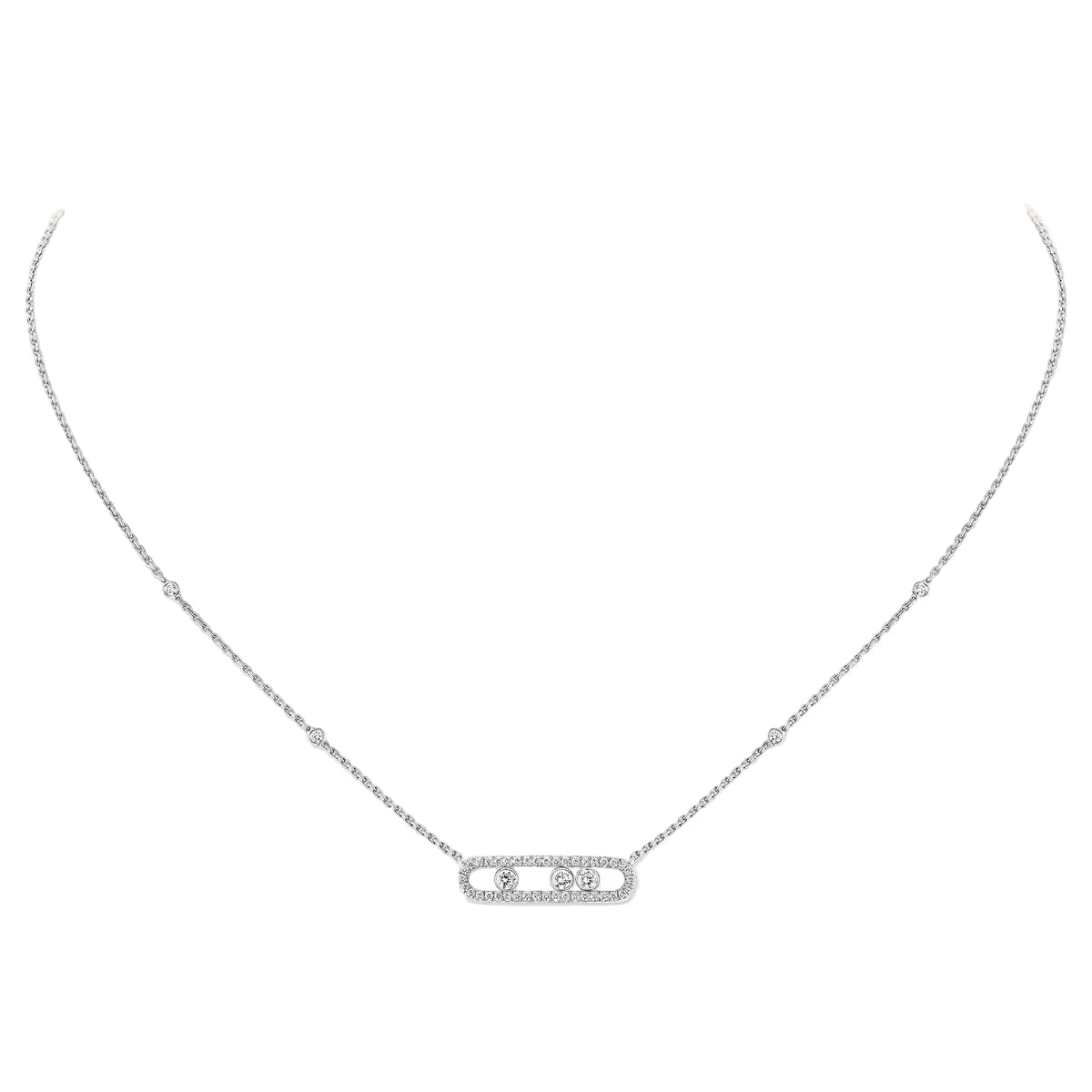 Baby Move Pavé Diamond Necklace