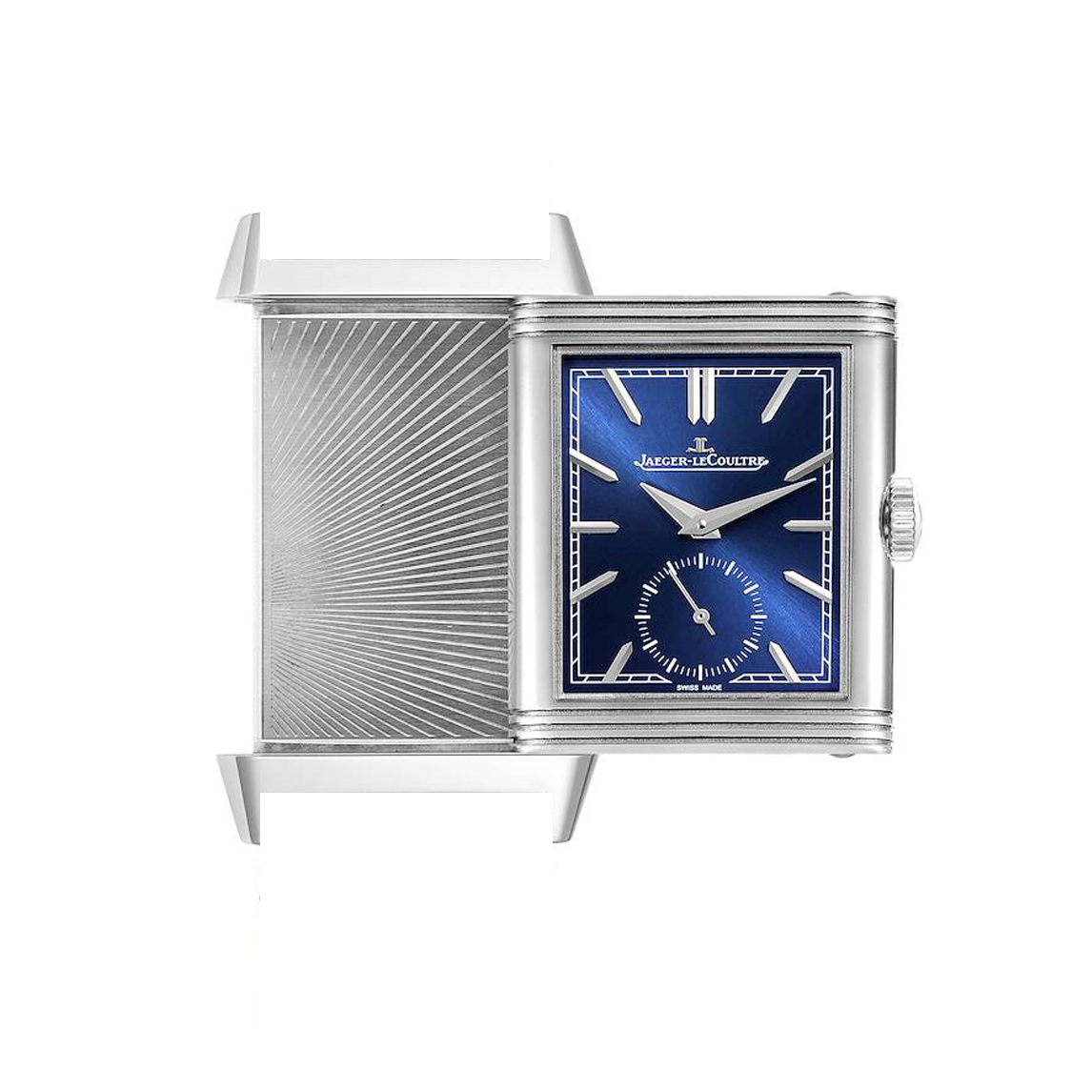 Jaeguer - Lecoultre - Reverso - Q3978480 - Leather - Manual winding - Full Steel - Blue Dial - 27mm - 2023