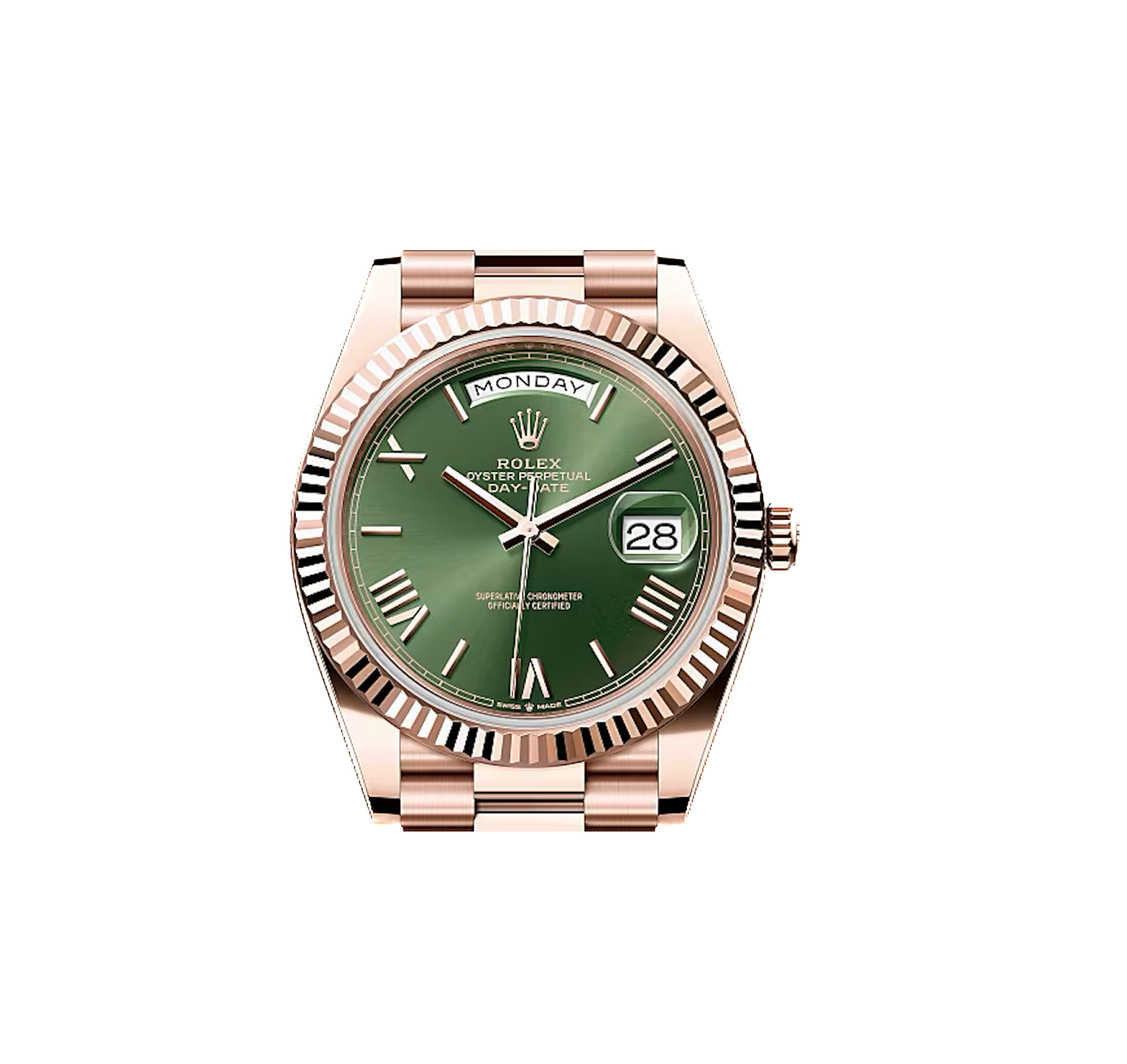 Rolex - Day Date - 228235 - Automatic - Olive Dial-Rose Gold - 40mm - 2024