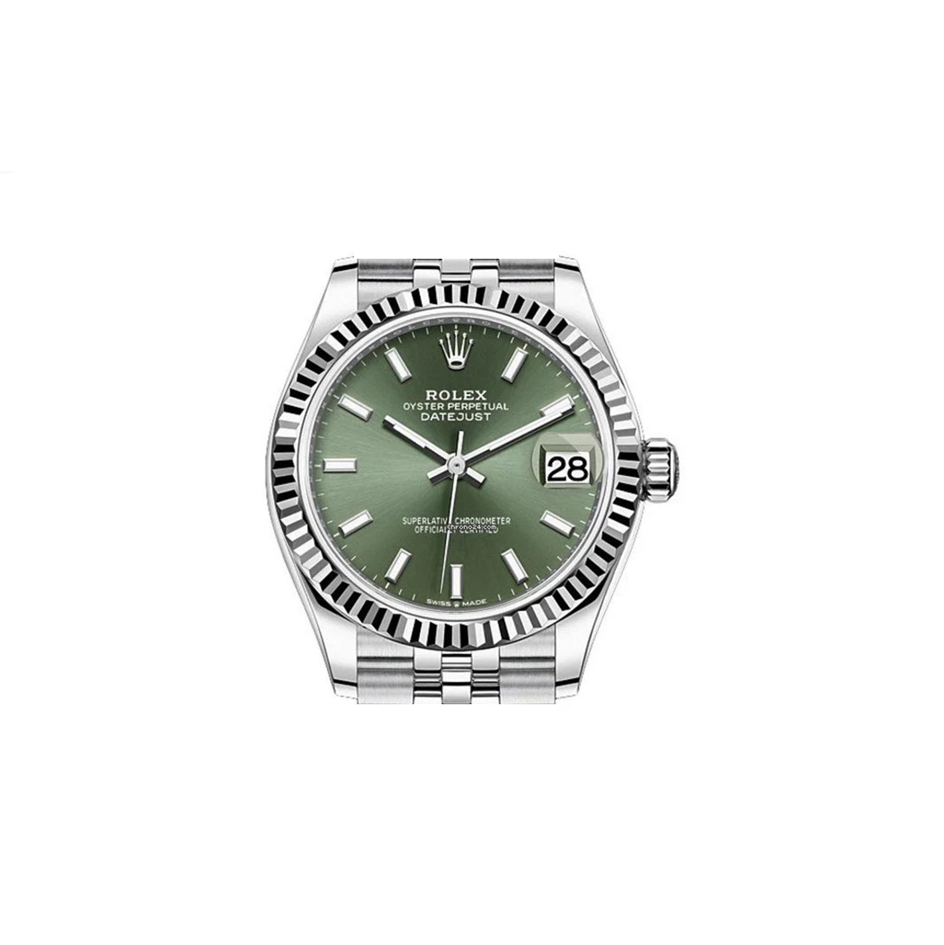 Rolex - Date Just - Mint green