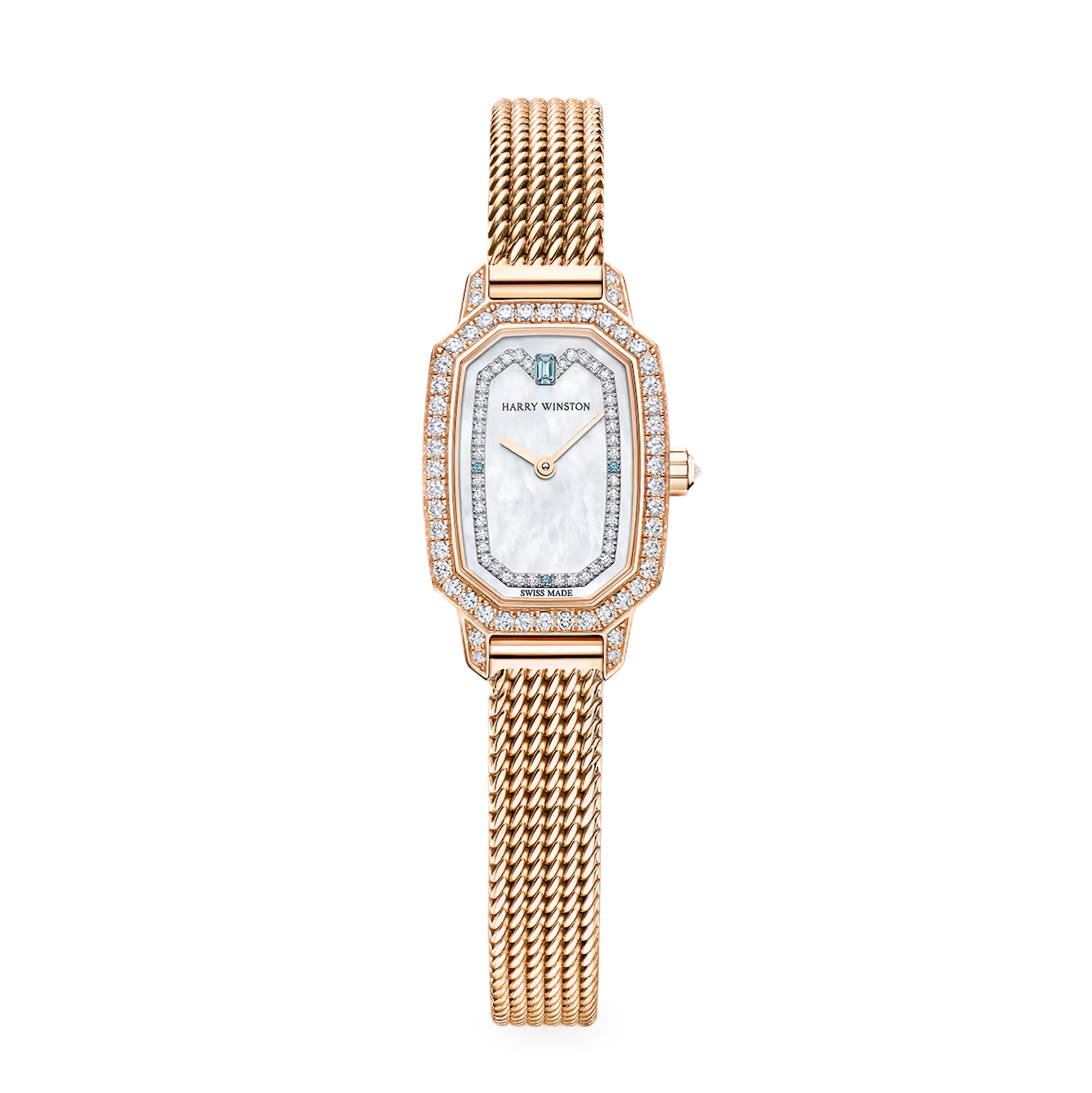 Harry Winston - Emarald - emeqhm18rr007 - Rose Gold with Diamond - Quartz - MOP 17.7x24mm - 2024